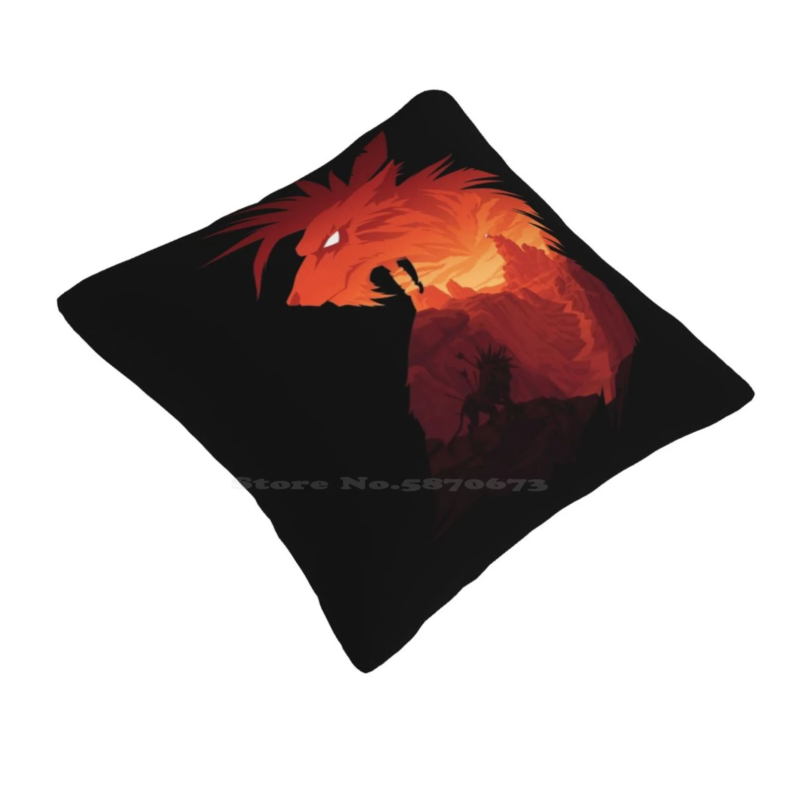 The Guardian Black Bedroom Office Hug Pillowcase Red Xiii Red 13 Final Fantasy Vii Final Fantasy 7 Nanaki Seto Cosmo Video Games