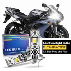 1/2Pcs Canbus For YAMAHA YZF R1 2004 2005 2006-2020 LED Motorcycle Headlight High/Low H7 12V 20000LM 60W White Plug-and-Play