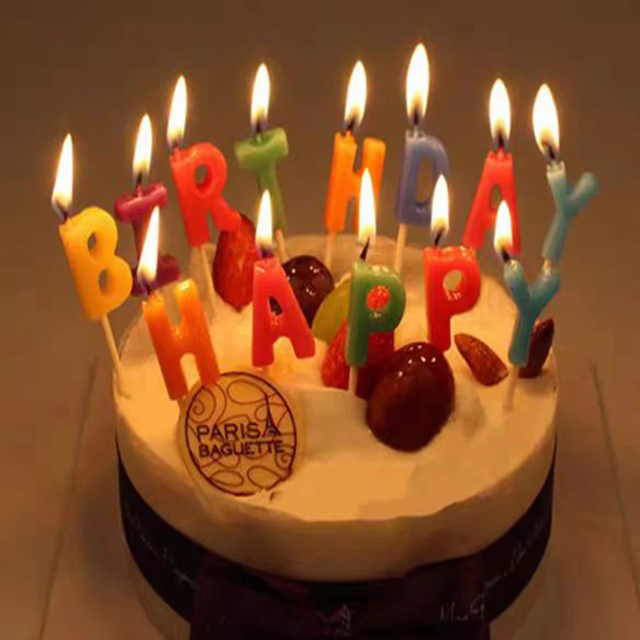 Bonbonfarbene Happy Birthday-Kerze, Backdekoration, Plugin, farbige Punkt-Geburtstagskerzen, Kuchenkerzen für den Innenbereich