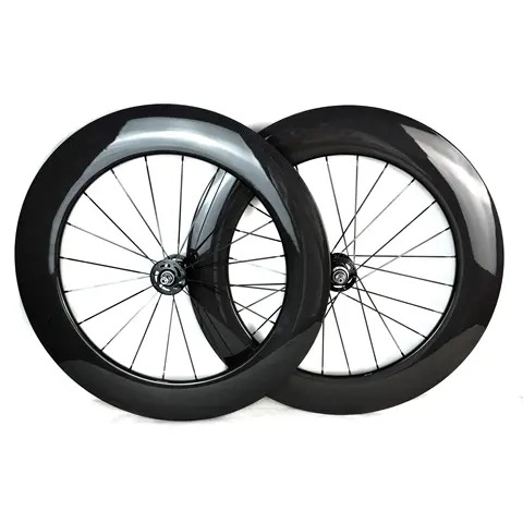700C Road Track Fixed Gear Bicycle Carbon Fiber Bike Wheel Depth 38/50/60/88mm Width 23/25mm Clincher/Tubeless/Tubular