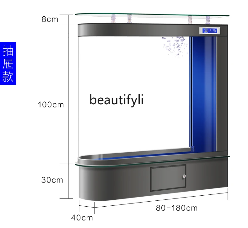 New automatic filter water-free office living room small and medium-sized household floor goldfish tank ecological tank