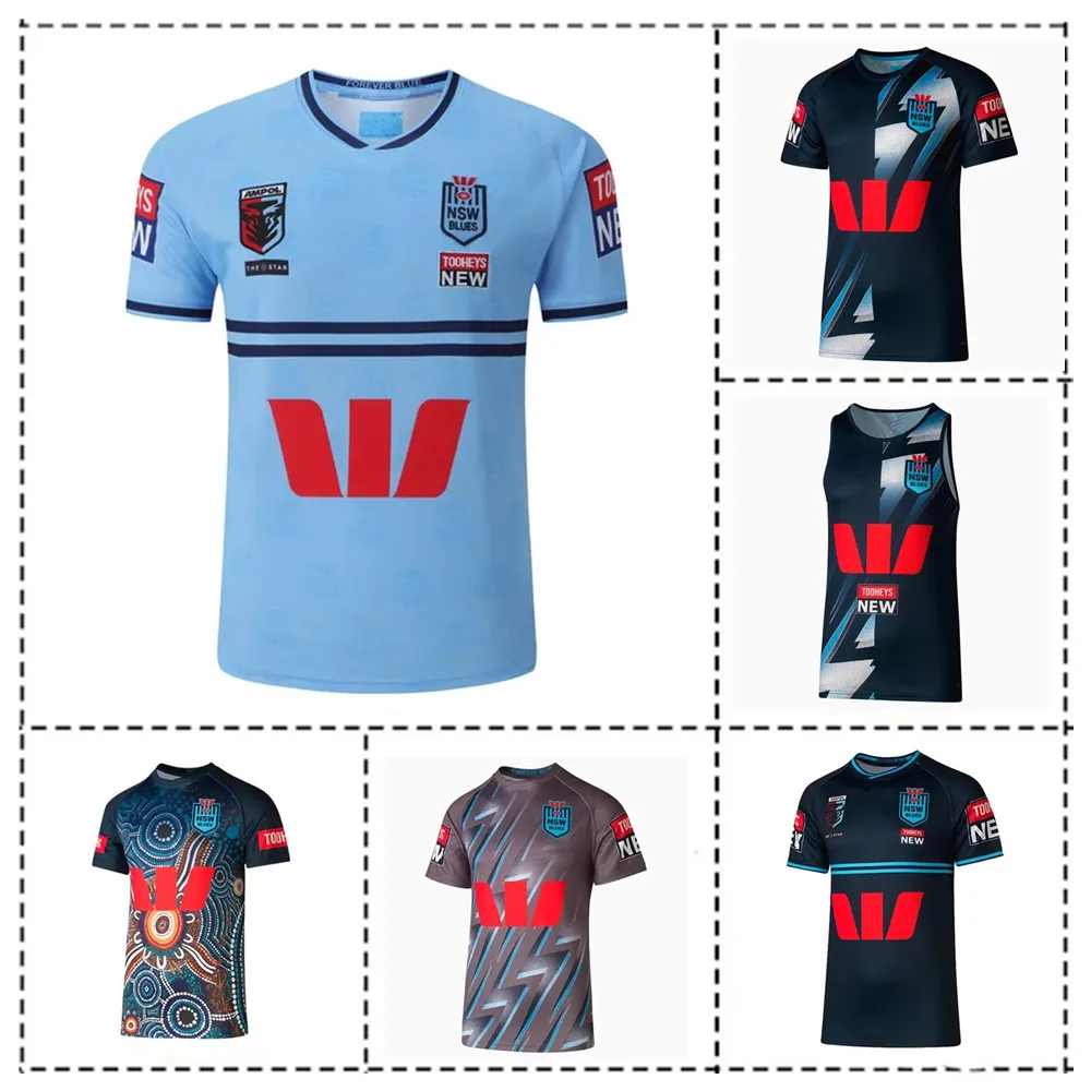 2023 NSW Blues State Of Origin Home / Away / Indigenous / Training Rugby Jersey - Mens Size:S-5XL（Print Name Number）Top Quality