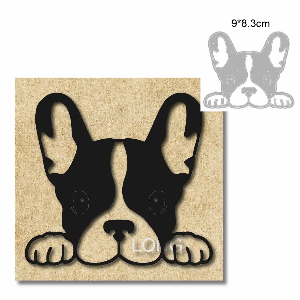 قوالب القطع المعدنية لعام 2024 لسكرابوكينغ الكلب يموت النقش مجلد قطع الاستنسل ورقة كرافت سكين قالب شفرة لكمة الإستنسل