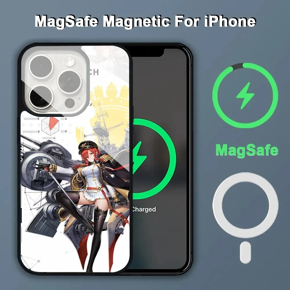 Azur Lane Phone Case Alex Mirror For Magsafe Wireless Charging Caver For IPhone 14 15 16 Pro Max 11 12 Mini