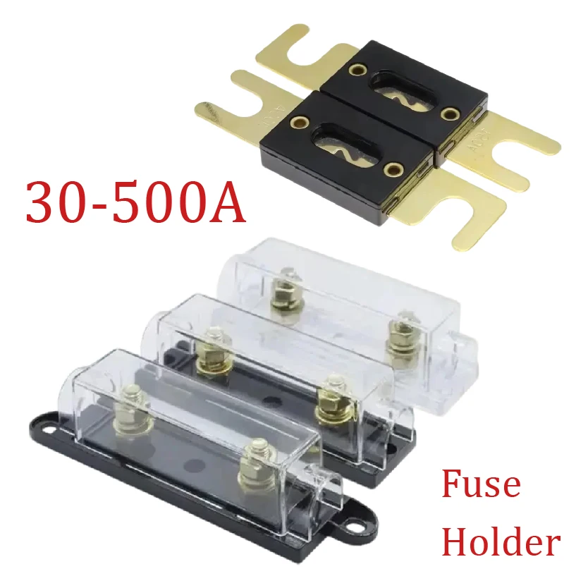 

30A-500A Предохранители AMP ANL Держатель предохранителя Болтовые держатели автомобильных предохранителей Плавкая ссылка с предохранителем