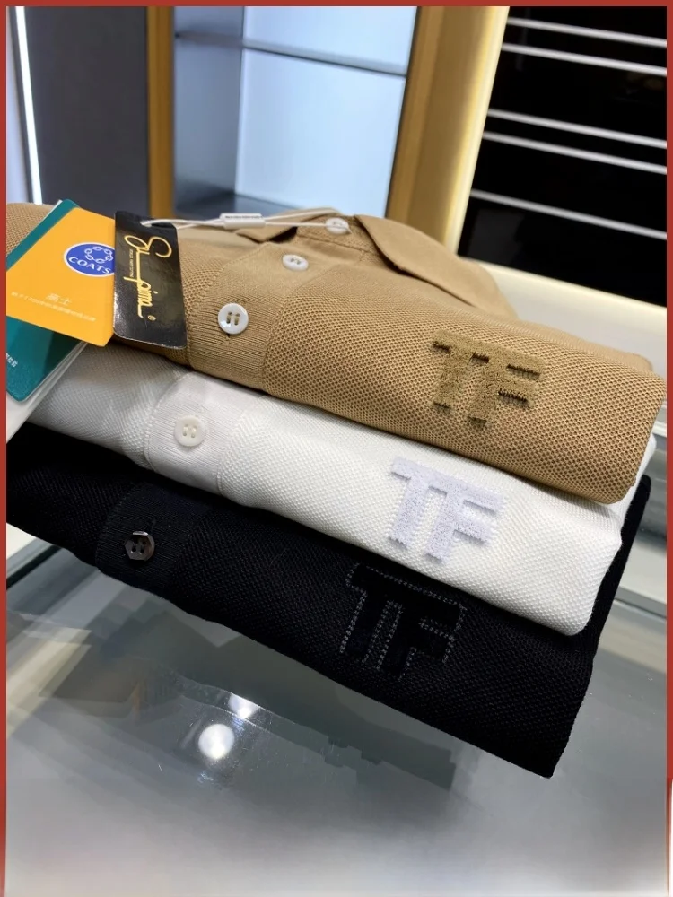 

Italian Sle Men's ort Sve irt Embroidered Eyelet Cotton Toothbru Trendy Modern round Ne T-irt