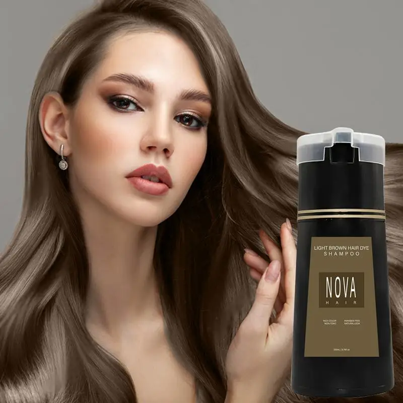 

Hair Dye Shampoo 200ml Gentle Hair Coloring Shampoo White Hair Shampoo Long Lasting Hair Dying Shampoo Grey Hair Color for All