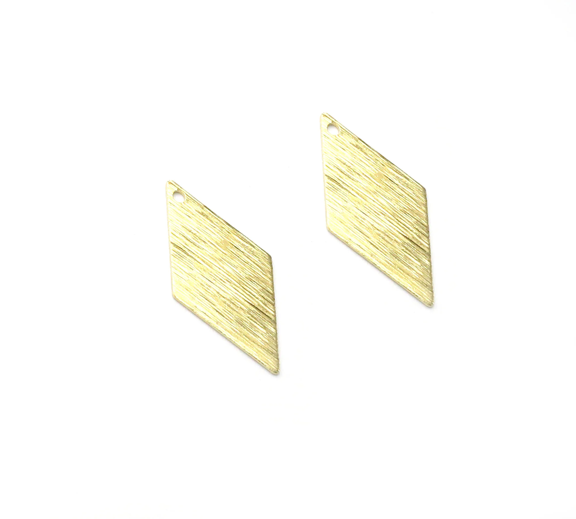 30pcs Textured Rhombus Charm, Brass Charm For Jewelry Making, Geometric Earring Findings, 26x13.4mm, Jewelry Supply - R716 R1746