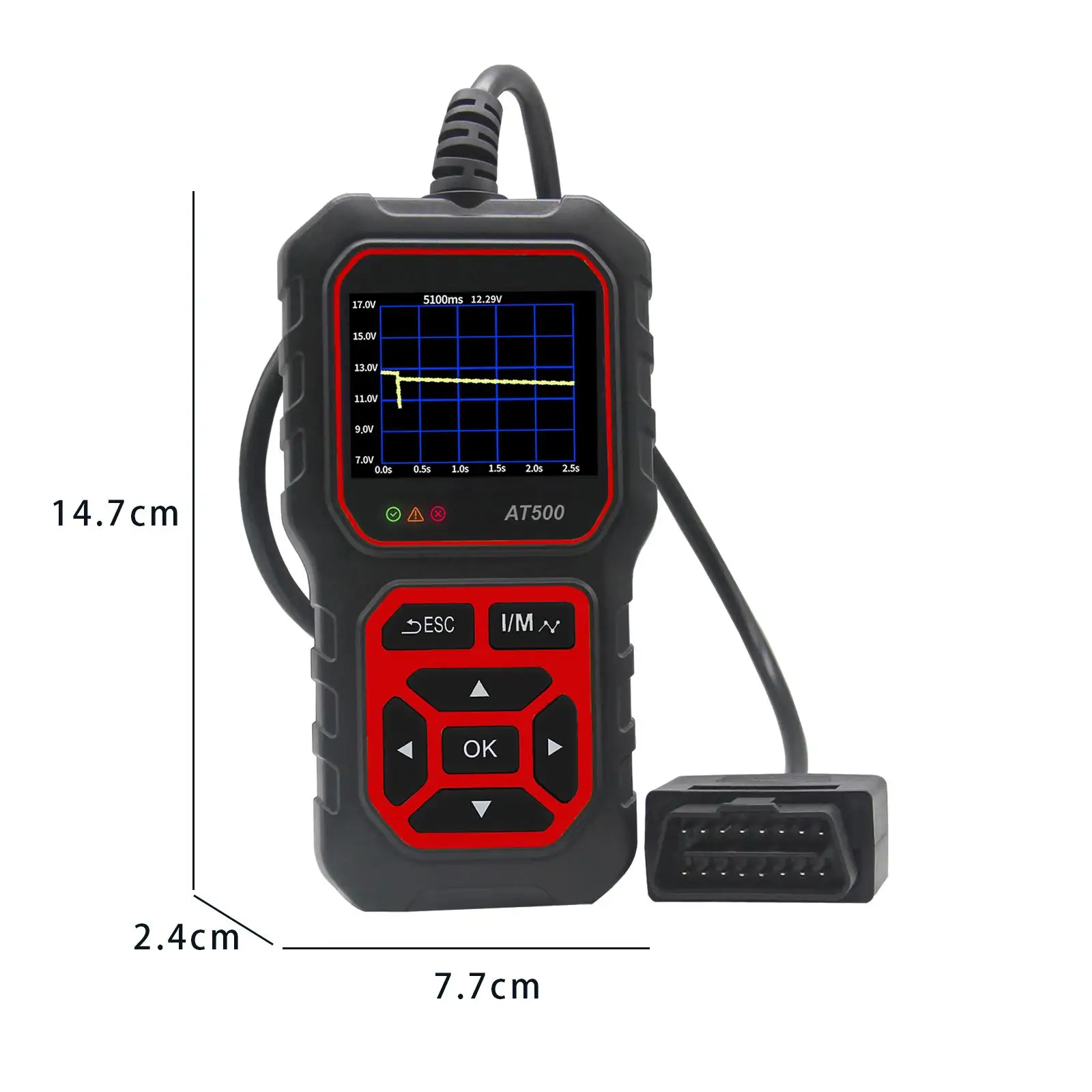 

Автосканер OBD2 с дисплеем для автомобиля, отображение данных в реальном времени, тест напряжения, подключи и работай, диагностический инструмент, считыватель кодов неисправностей