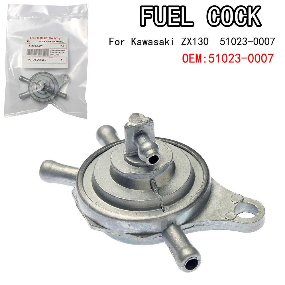 51023-0007 Inline Vacuum Fuel Petcock/Fuel Valve Scooter/Fuel Cock Assy Part For ZX130/GY6 50cc/125cc/150cc Scooter Moped ATV