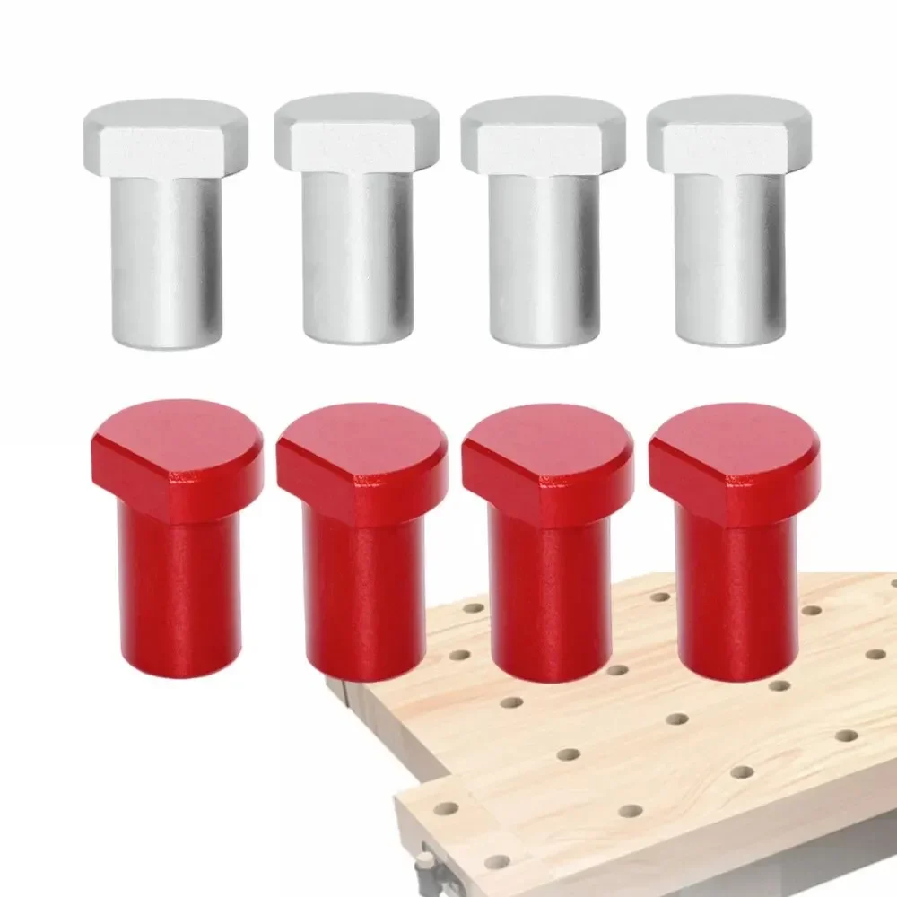 

4Pcs Workbench Peg Brake Dogs, Woodworking Bench Clamp 19/20mm Aluminum Alloy Stopper ,Workshop Table Limit Block Tools