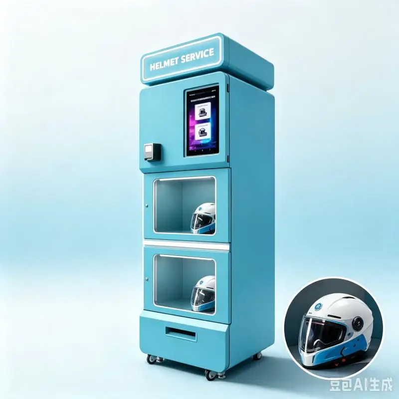 Smart Helmet Cleaning Vending Machine Customized Automatic Cleaning Drying Sterilizing System For Motorcycle Helmet Service