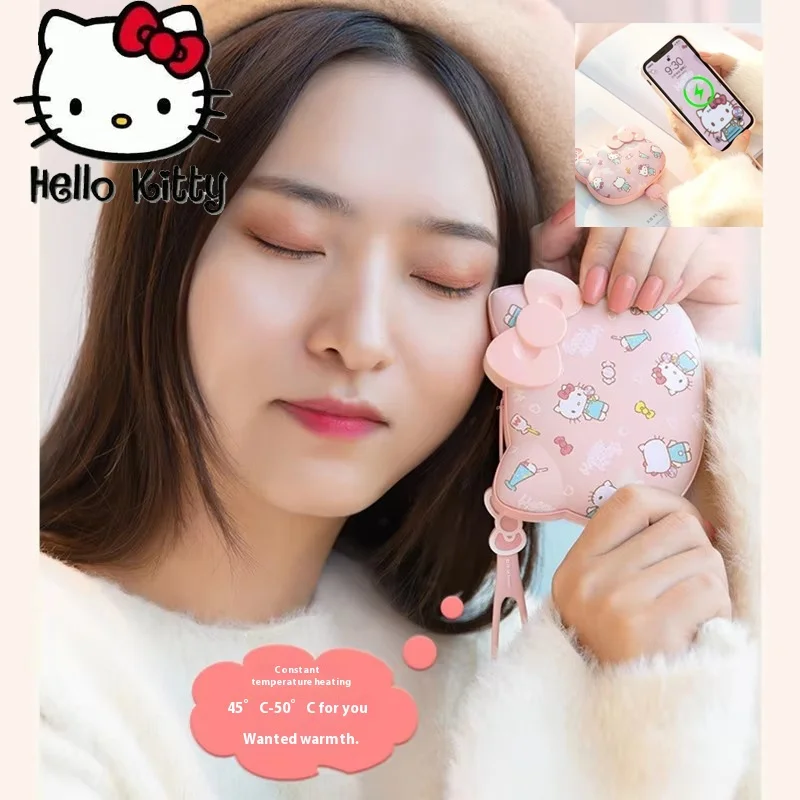 Authentic HelloKitty 10000mAh Hand Warmer Power Bank Private Model Comes with Hanging Rope/Exclusive Bag Double sided Heating