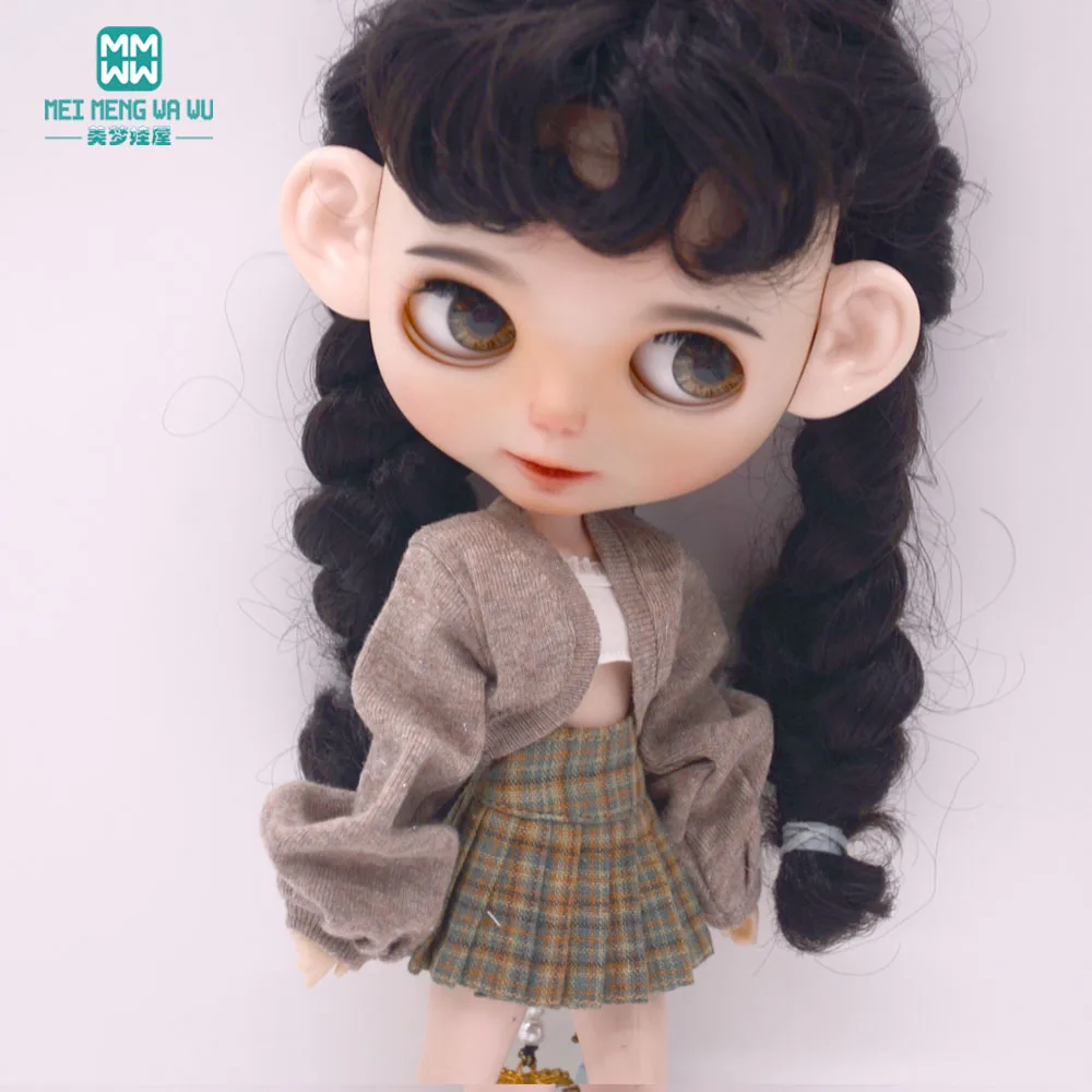 Nueva ropa para muñeca Blyth, conjunto de Falda de punto a la moda, Falda plisada para accesorios de muñeca Azone OBitsu FR