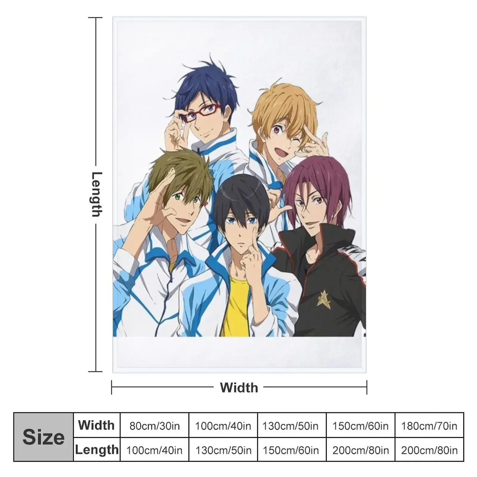 haruka with her friends Throw Blanket Heavy Beautifuls cosplay anime Custom Blankets