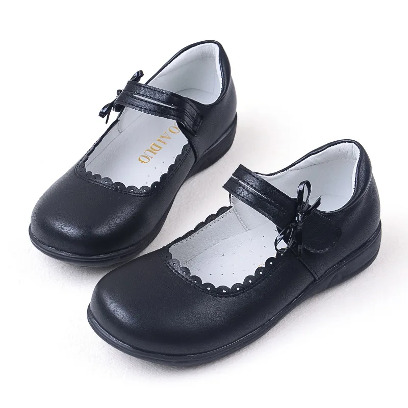 Children Student Black Leather Shoes For School 3-17Years Old Kids Performance Dress Shoes Girls Princess Shoes Soft comfortable