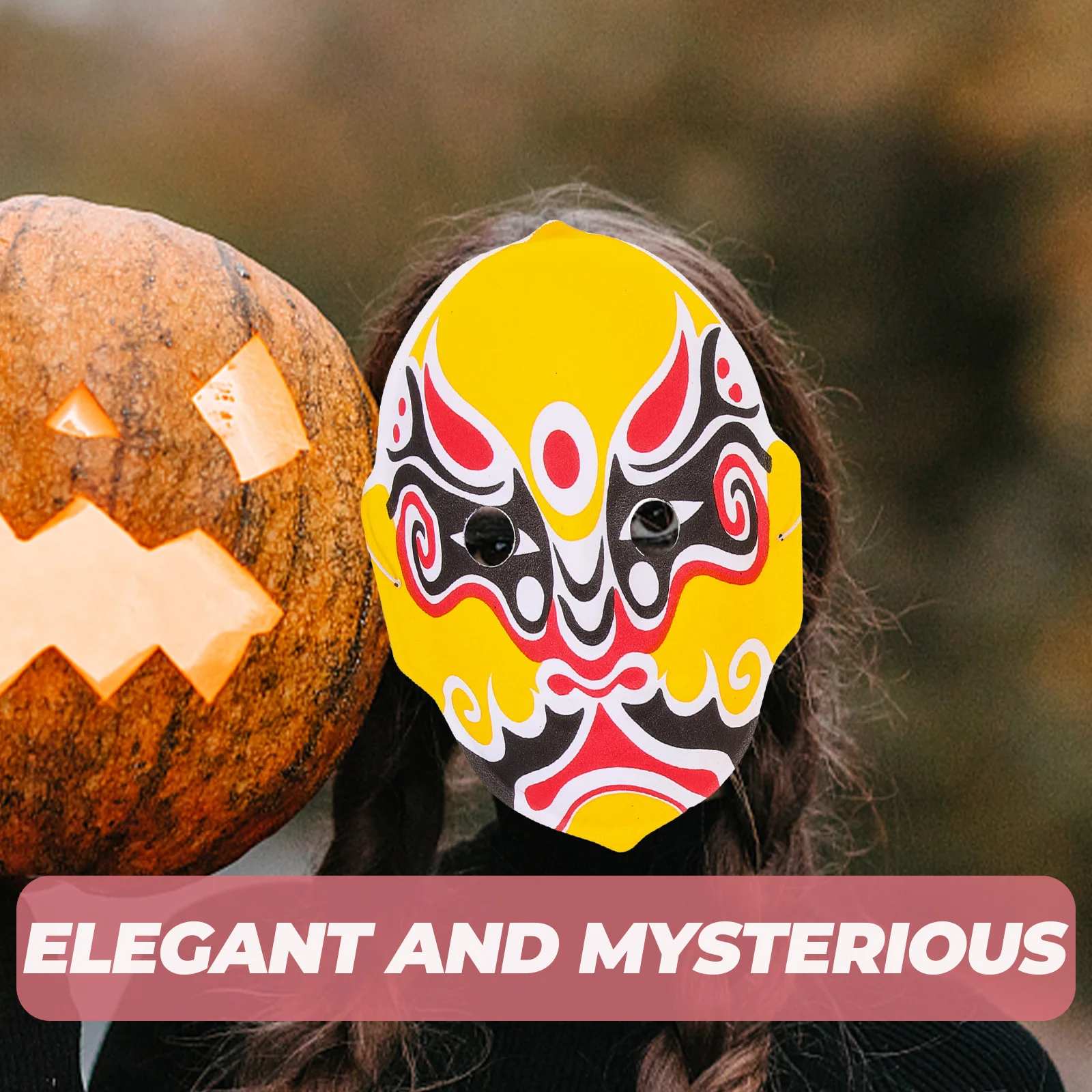 

6Pcs White Masquerade Mask Chinese Opera Inspired Flocking Mask for Halloween Party Cosplay Gathering Decorative Accessory