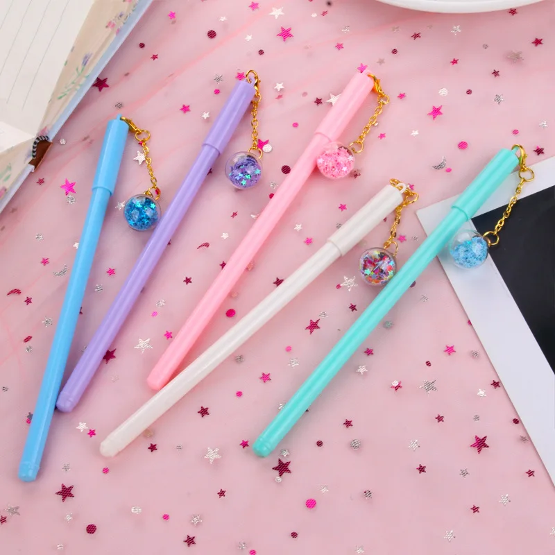 24 Pcs Wholesale Creative Ins Wind New Cartoon Star Pendant Gel Pen Cute Student School Supplies Stationery Wholesale