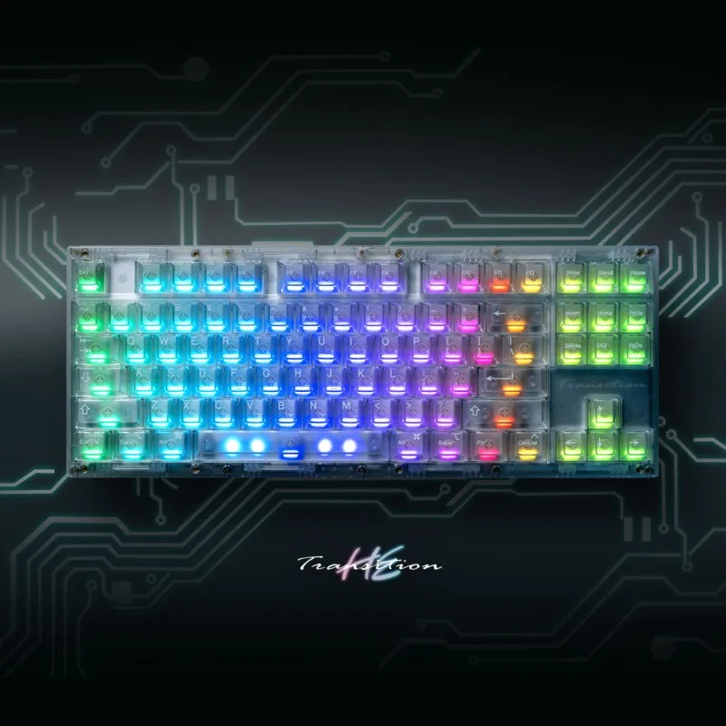 Teclado de eixo magnético Swagkeys Transition 87, com estrutura de vedação de silicone, teclado para jogos de eixo magnético de velocidade ultra-alta.