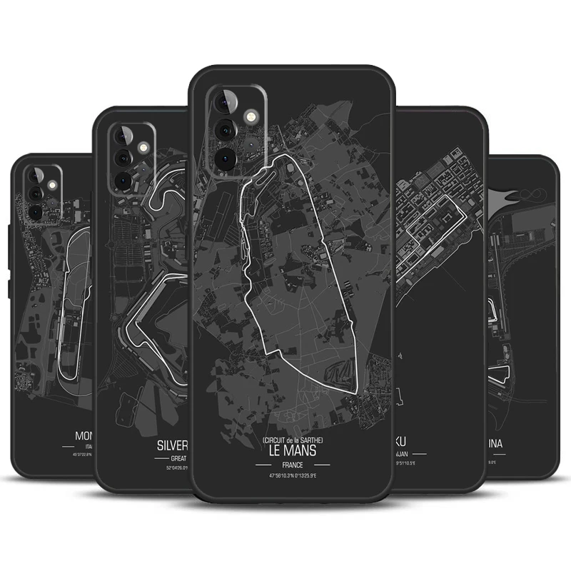 Formula 1 Racing Circuit Case For Samsung Galaxy A13 A33 A53 A32 A52 A22 A12 A15 A25 A71 A51 A14 A24 A34 A54 Cover