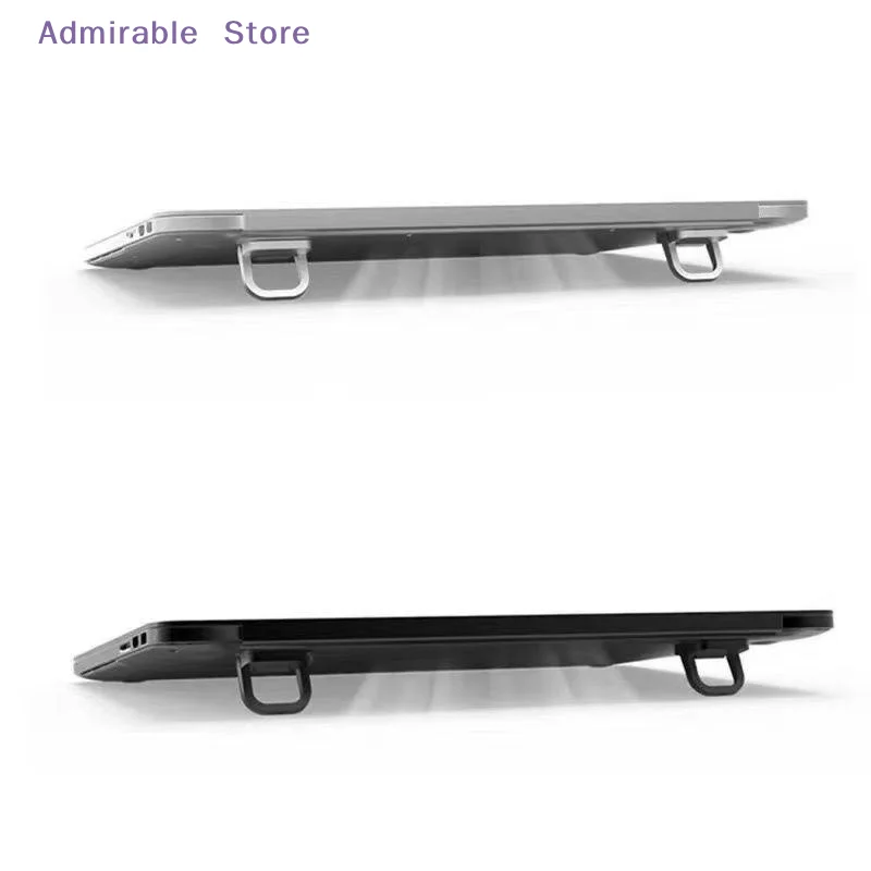 [W]Scratch Resistant Foldable Laptop Stand 1 Pair Adjustable Portable Mini Keyboard Riser for Office Desk Use