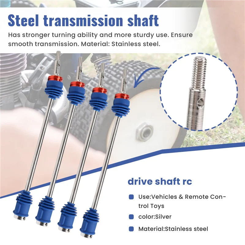 A45F-محور عمود الإدارة الأمامي والخلفي من الفولاذ المعدني CVD 5451R لأجزاء ترقيات السيارات 1/10 Traxxas E-Revo/E-Maxx/T-Maxx/Revo RC