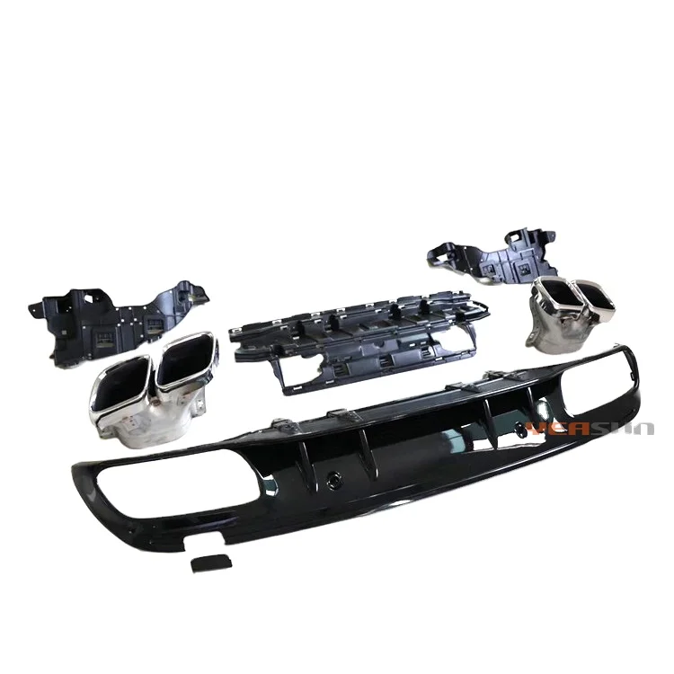 

High quality C63 W205 rear diffuser lip new style sport back for Mercedes bz C class 2015 2017 2018 2019