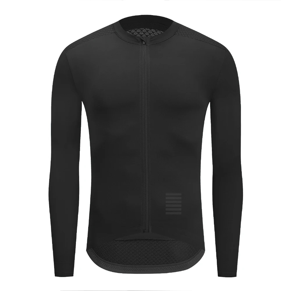 YKYWBIKE Langarm Dünne Radfahren Jersey Männer Klassische Einfarbig Pro Rennrad Rennen Tops Atmungsaktive Fahrrad Shirt Männliche Jersey 5