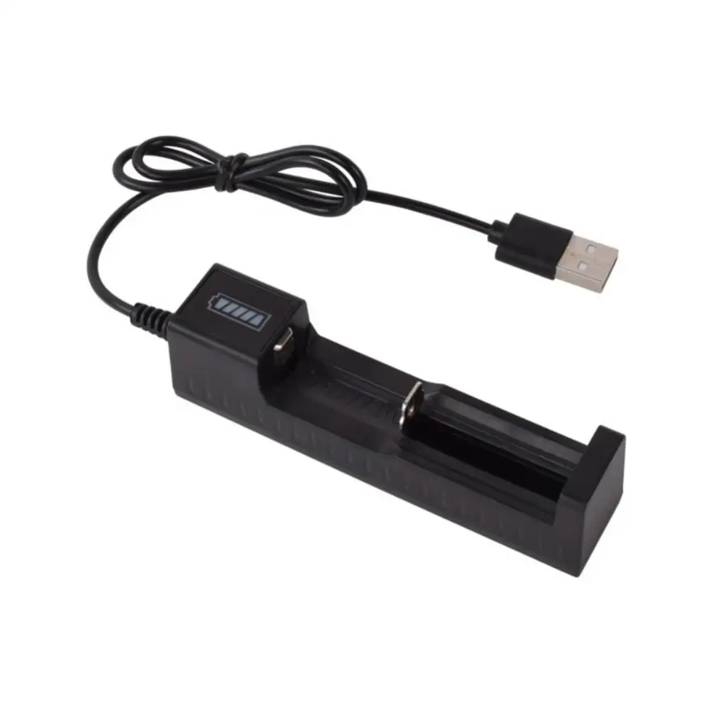 Batterijlader 18650 Usb 1 Slot Universele Smart Snel Opladen Oplaadbare Lithium Acculader Voor 14500 16340 26650 18500