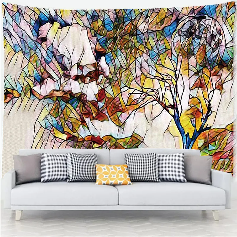 Psychedelic And Dreamy Wall Art Home House  Bedroom Masion Jardim Aesthetic Decor For 2023 Tapiz Y2k Arazzi Hanging