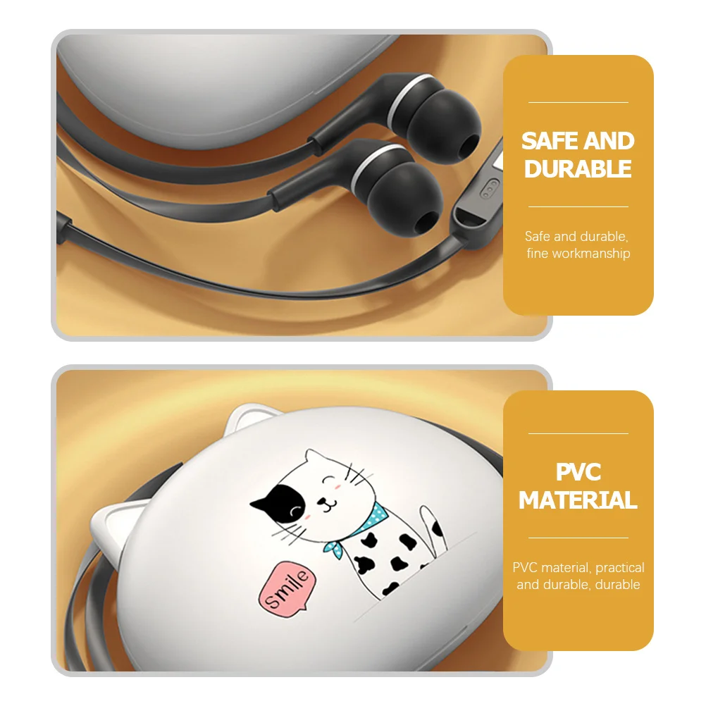 

Cute Design In Ear Earphone Headphone High Sound Quality Durable Corded Universal Earbuds With Mic For Phone Computer Gaming