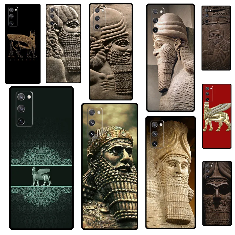 Assyrian Lamassu Winged Bull Case For Samsung Galaxy S26 Ultra S24 S23 S22 S21 S25 Ultra Plus S10 S20 FE S25 FE Back Cover