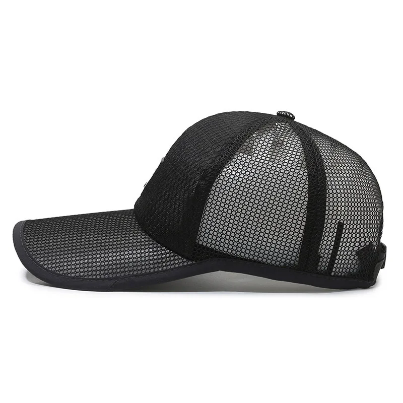 Sommer-Baseballkappe mit UV-Schutz, Sonnenschutzkappe, atmungsaktives Mesh, Outdoor-Wander- und Angelkappe, verstellbare Snapback-Sonnenkappe – Detail 7