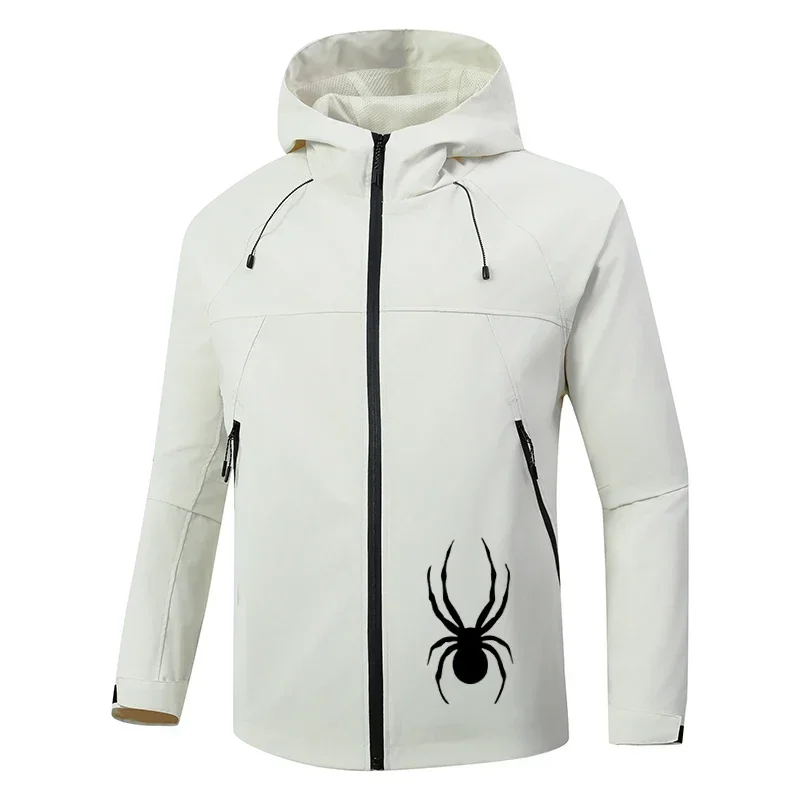 

Men's Outdoor Waterproof Hooded Rock Climbing Autumn and Winter Jacket, Men's Sun and Wind Protection Sports Windbreaker