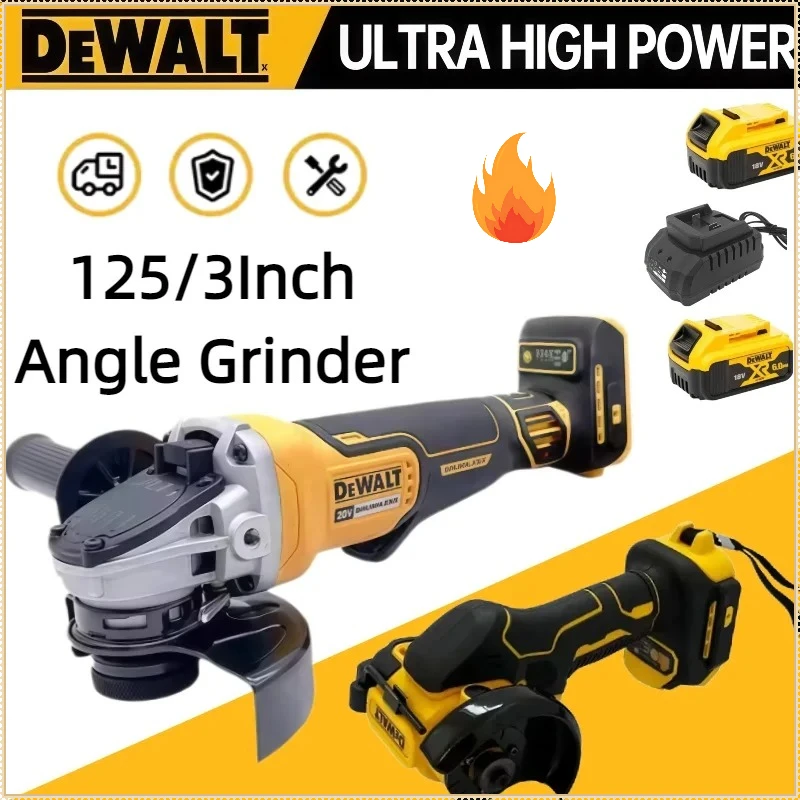 

Аккумуляторная угловая шлифовальная машина DEWALT 18V/20V для резки, шлифовки и полировки, электрическая алмазная отрезная машина, электроинструмент