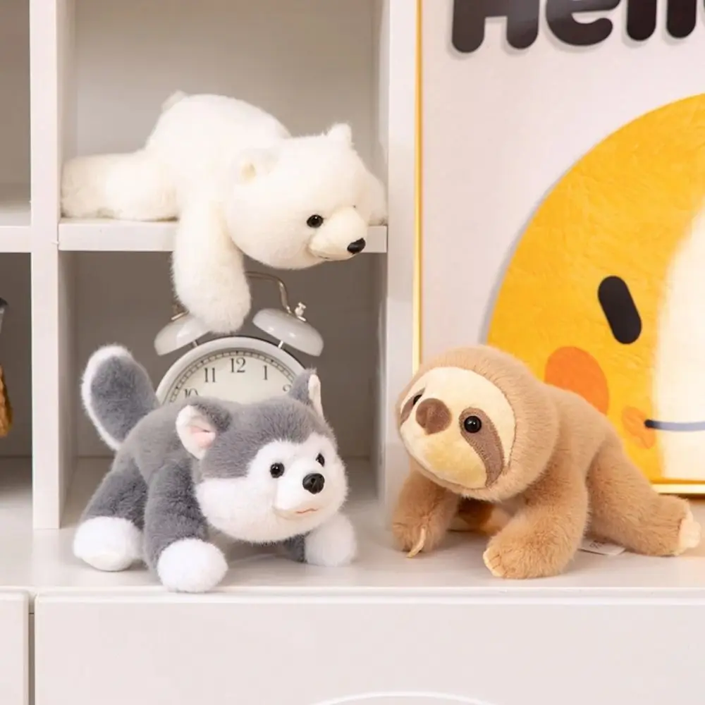 

Lovely Sloth Husky Lying Animal Pig Panda Table Ornament Raccoon Bear Cartoon Soft Pillow Stuffed Animal Doll Christmas Gift