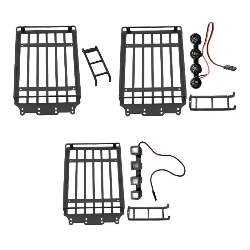 090B Remote Control Car Luggage Carriers Roof Rack and with Ladder Wireless Controlled Crawler Decoration for 1/18 Offroad Car