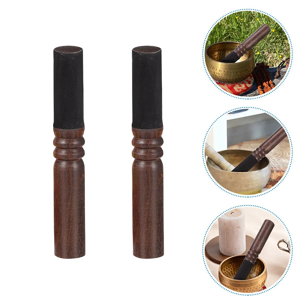 

2pcs Wooden Sound Mallets Durable Singing Bowl Stick For Meditation Yoga Temple Resonance Bowl Accessory Stick Striker