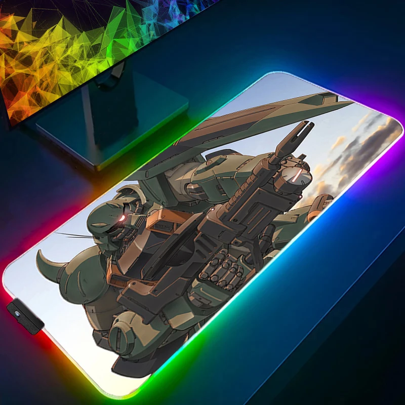 

RGB Large Mouse Pad 90x40cm Mechanical Warrior G-gundam Z-zaku II xxl speed Backlight Laptop Computer Keyboard LED xxl mousepad