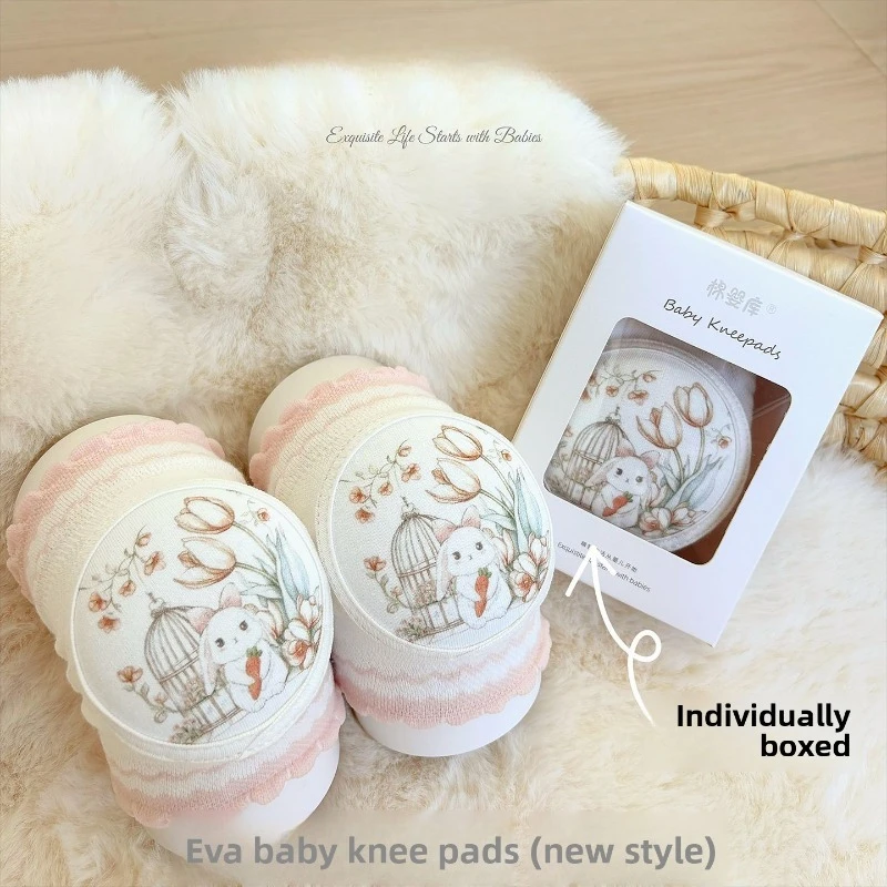 Rodilleras finas de verano 2025 para bebé, malla de algodón para bebé, productos maternos e infantiles, coderas para gatear para niños pequeños, artefacto