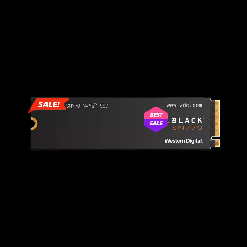 Для ПК PS5 W-estern Digital WD BLACK SN770 NVMe SSD 2 ТБ 1 ТБ 500 ГБ 250 ГБ Внутренний игровой твердотельный накопитель Gen4 PCIe M.2 2280