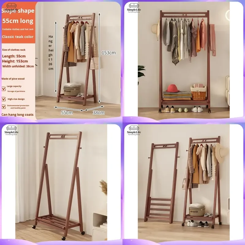Modern Adjustable Floor to Ceiling Coat Rack with 3 Shelves and 2 Hooks Living Room Entryway Hall Tree Storage Organizer