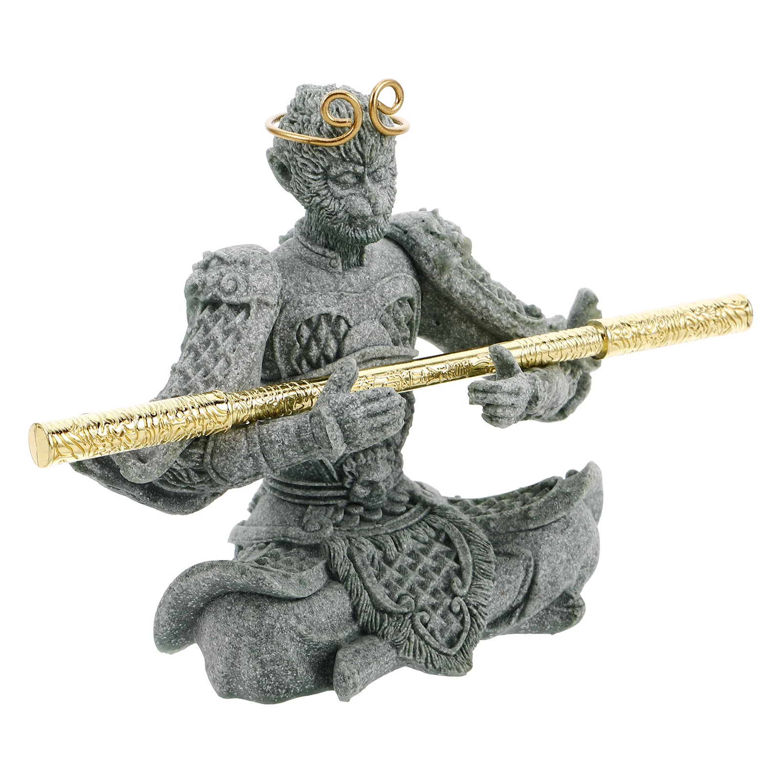 

Sun Wukong Statue Monkey King Decoration Sandstone Craftsmanship Asian Office Tabletop Ornaments Wukong Tea Pet