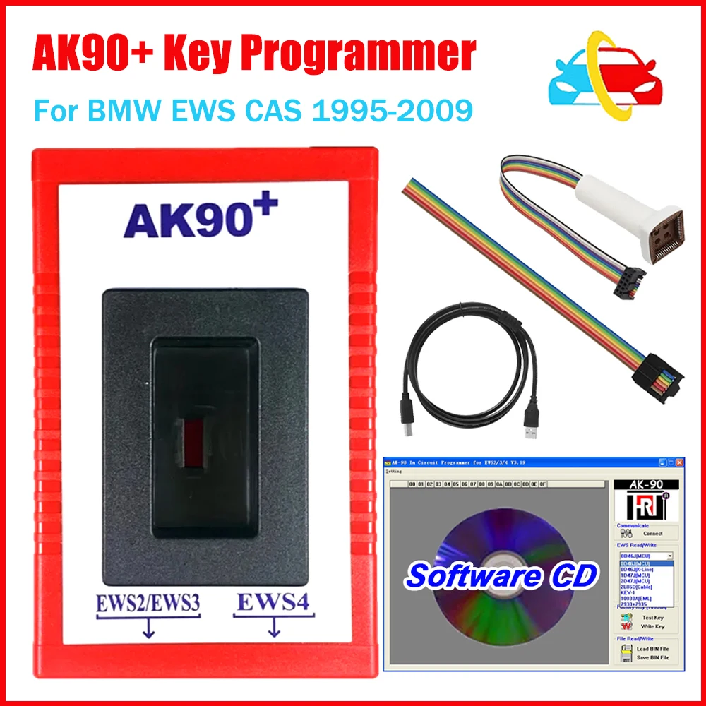 AK90+ Key Programmer V3.19 For All EWS AK90 Plus Key Code Reader KEY-PROG Car Programming Tool High Speed Read&Write Key