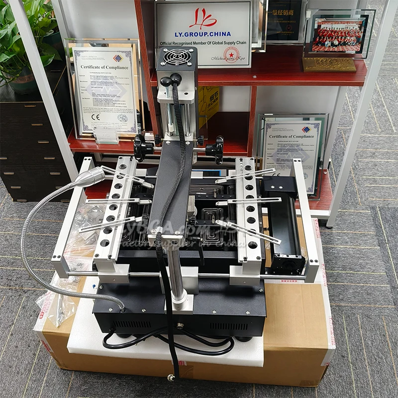LYBGA HONTON HT-R490 LYBGA 3 Heating Zones Hot Air BGA Rework System Soldering Station BGA Reballing Soldering Station for Notebook Computer Mainboard Chip Rework