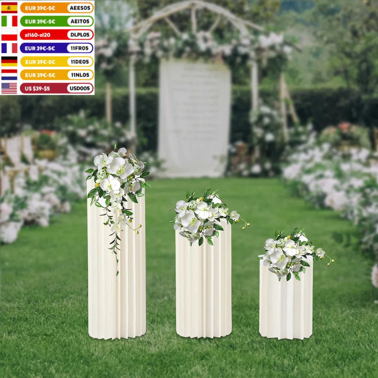 Wedding Centrepieces Cardboard Vases Wedding Cardboard Flower Stand Centerpieces Flower Vase Tables Cylinder Stand 3 Piece