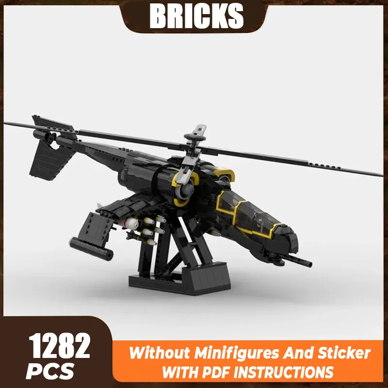 Military Aircraft Model Moc Building Bricks Attack Gunship Technology Modular Blocks Gifts Christmas Toys DIY Sets Assembly