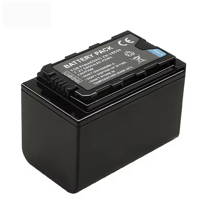 7.2V 5800mAh Replacement Battery VW VBD58 Compatible With Panasonic Digital Camera Battery
