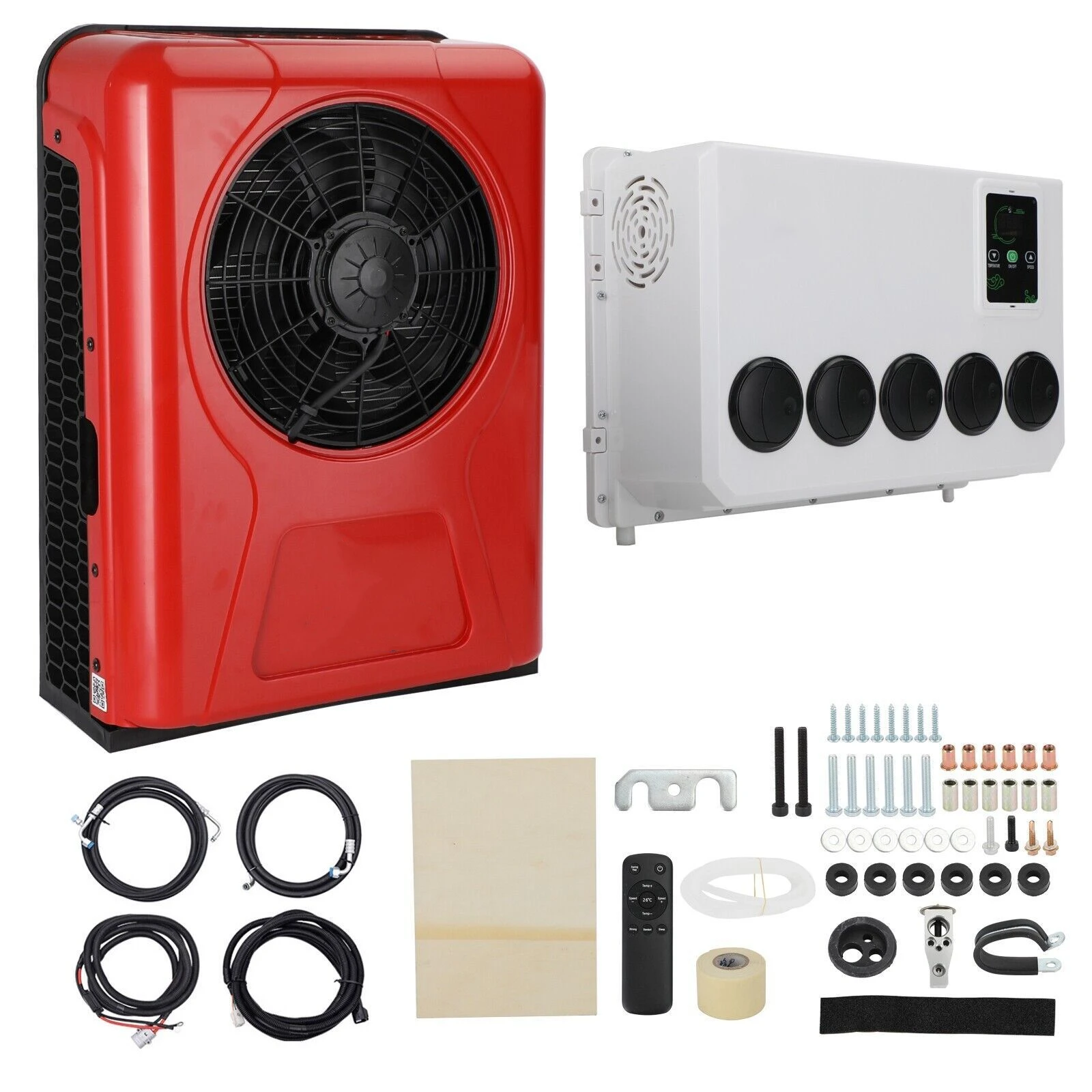 

Okyrie Universal Electric Car RV DC Air Conditioner 12V 24V for Boat Marine Semi Truck