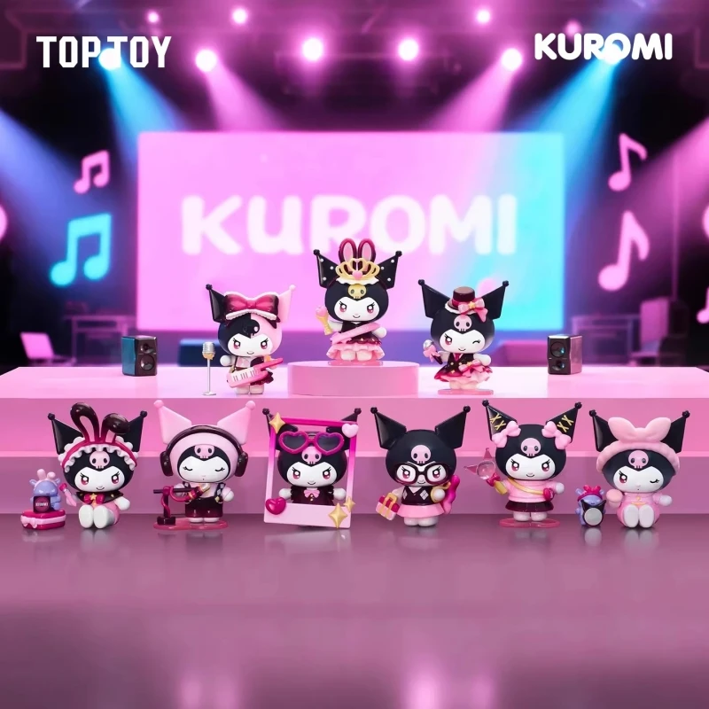 

TOP TOY Sanrio Kuromi Sparkling Idol Series Blind Box Kawaii Toy Figure Cartoon Desktop Ornament Children's Model Birthday Gift